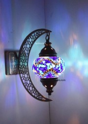 Mozaik Aplik Lamba Hilal Dekoratif Duvar Otantik Aplik Yarım Ay